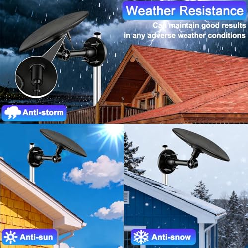 Image of Omni Directional TV Antenna Outdoor, Outdoor Antenna for Smart TV, Black L | Omnidirectional, Outdoor Use, Smart TV Compatible