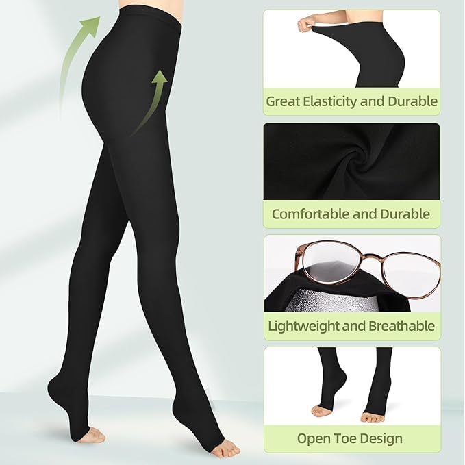 compression pantyhose for women amp men 2 pairs 15-20mmhg medical graduated compression stockings leggings