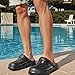 SOSOWHLTE Womens Mens Garden Clogs Shoes with Arch Support Unisex Comfort Slip-on Slippers Sandals Black Size 10-10.5 Female,9-9.5 Male