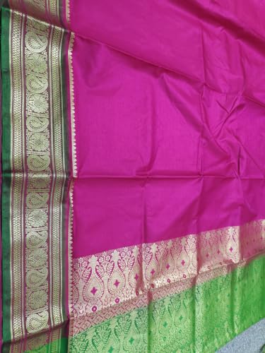 Image of Women's Glory Satin Silk Saree Plain Soft Shiny Elegant Party Traditional Ethnic