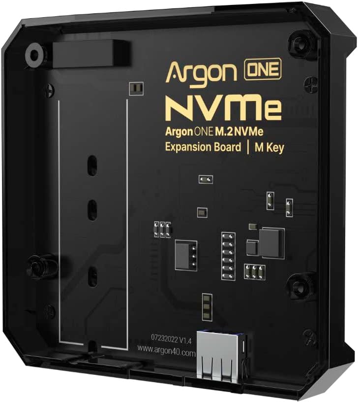 Argon ONE M.2 NVME Expansion Board for Raspberry Pi 4 | Supports M-Key M.2 NVME SSD | Only Compatible with Argon ONE V2 Cases