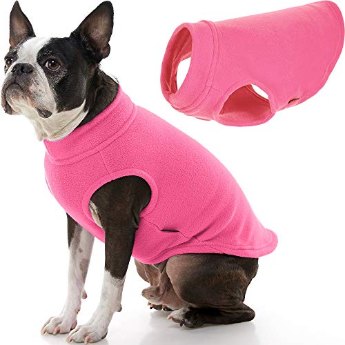 Gooby Stretch Fleece Dog Vest - Pink, Large - Pullover Fleece Dog Sweater - Warm Dog Jacket Winter Dog Clothes Sweater Vest - Dog Sweaters for Small Dogs to Large Dogs for Indoor and Outdoor Use