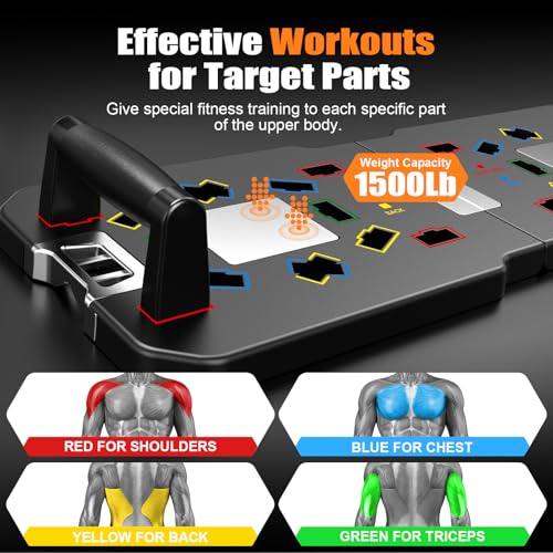Lalahigh Premium Aluminum Alloy Push Up Board, Home Workout Equipment, Multifunctional Home Fitness,Ideal for Comprehensive Strength Training and Home Workouts - Home Fitness Guru Lalahigh Premium Aluminum Alloy Push Up Board, Home Workout Equipment, Multifunctional Home Fitness,Ideal for Comprehensive Strength Training and Home Workouts - Image 4