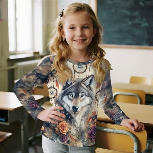 Image of Uourmeti Teens Girls Long Sleeve T Shirts Fall Outfits Boys Active Sportswear Running Tops