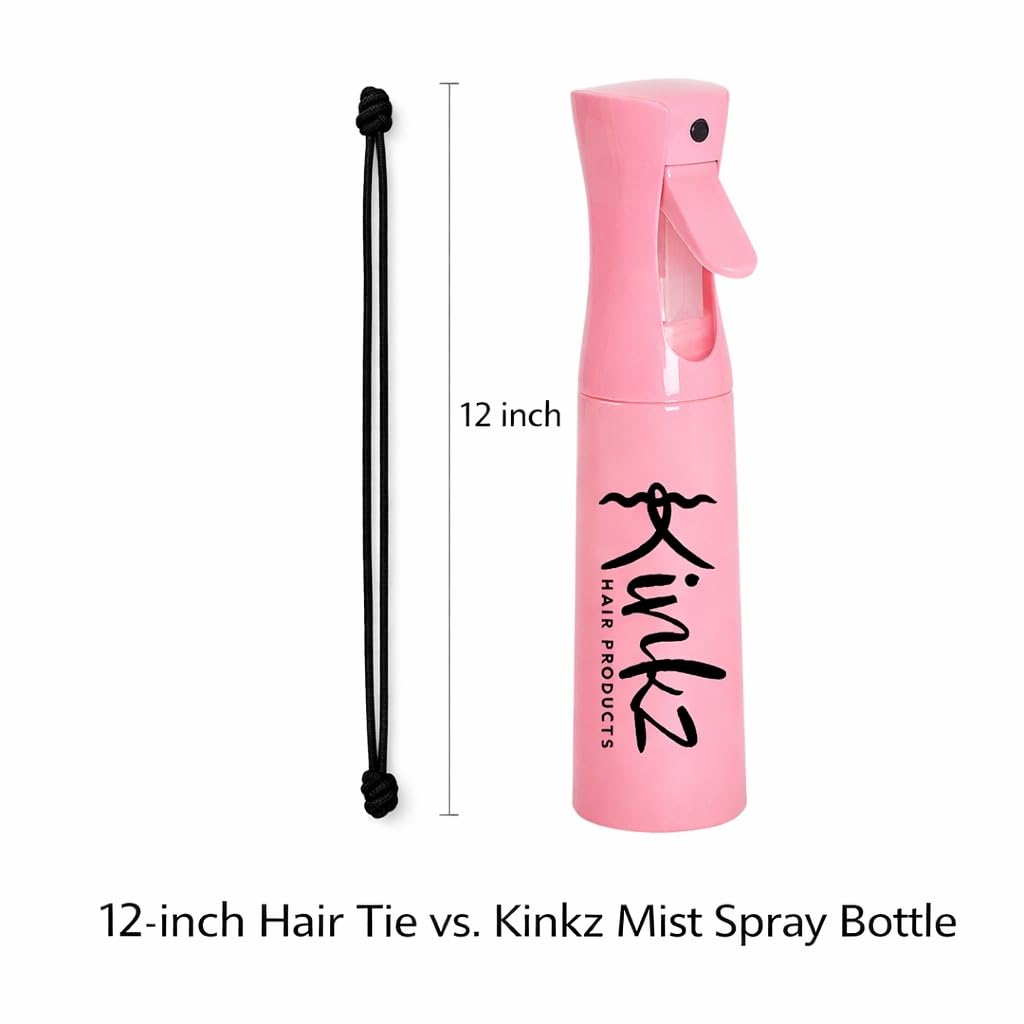 Kinkz 12-Inch Extra Strong Hair Ties for Thick and Curly Hair - Pack of 2, No-Slip Grip, Elastic Ponytail Holders, Gentle and Comfortable, Seamless Seamless Elastic Bands, Damage-Free Hair