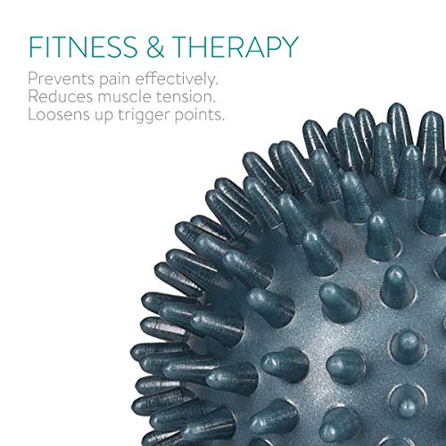 Navaris 3X Igelball mit Noppen - 3er Set Igel Ball Massageball - Massage für Hand Fuß Rücken Balance - Fitness Noppenball medium und hart - Image 4