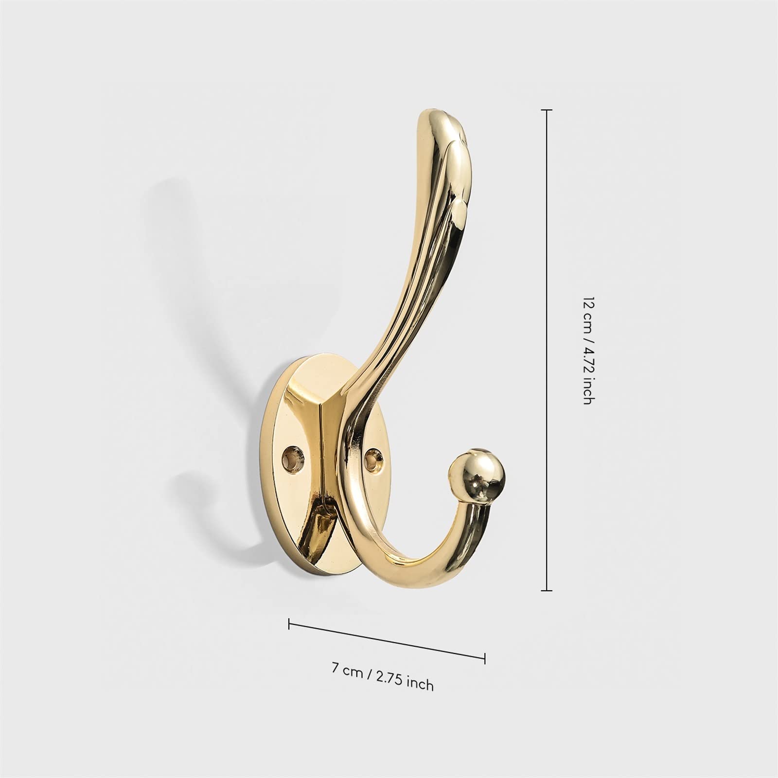 Kleiderbügel Wandhaken, Kleiderhaken, Kleiderhaken for Badezimmer, Gold, Küchenhaken, Kleiderhaken, Wandgarderobe, Heimdekoration Für Kleidung Hüte (Color : 923-5PC Hooks)