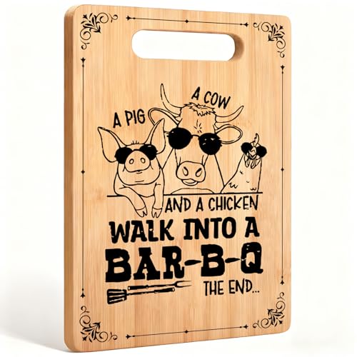 Tabla de cortar rectangular de bambú con mango miniatura 1