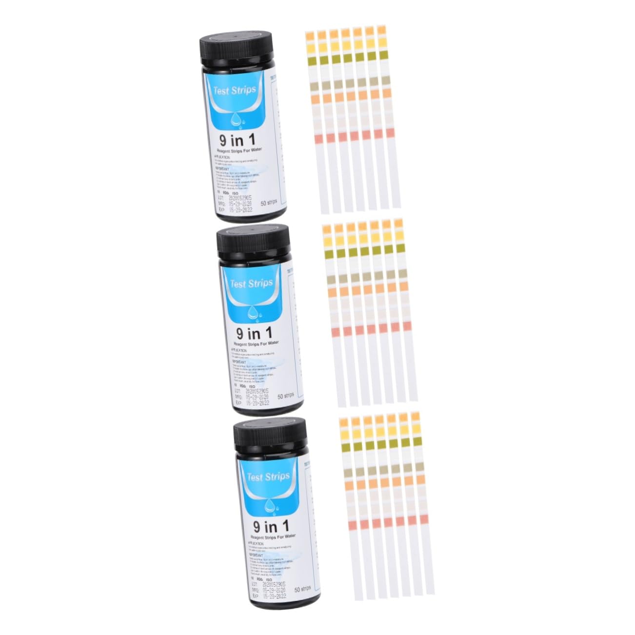 Cabilock 3 Sätze Wasserqualitätstest Ph-test Pool-teststreifen Wassertestpapiere Prüfen Pool Wasser Test Kit Ph Teststreifen Ph-testpapiere Ph Test Papier Colorful 50 Stück * 3