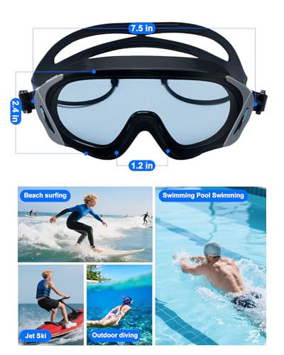Image of Swim Goggles, Wide Angle Anti-fog and UV Leak Proof Goggles,Swimming Goggles for Adult Youth