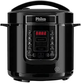 Panela de pressão, Digital inox Ppp01p, 6L, Preto, 110v, Philco