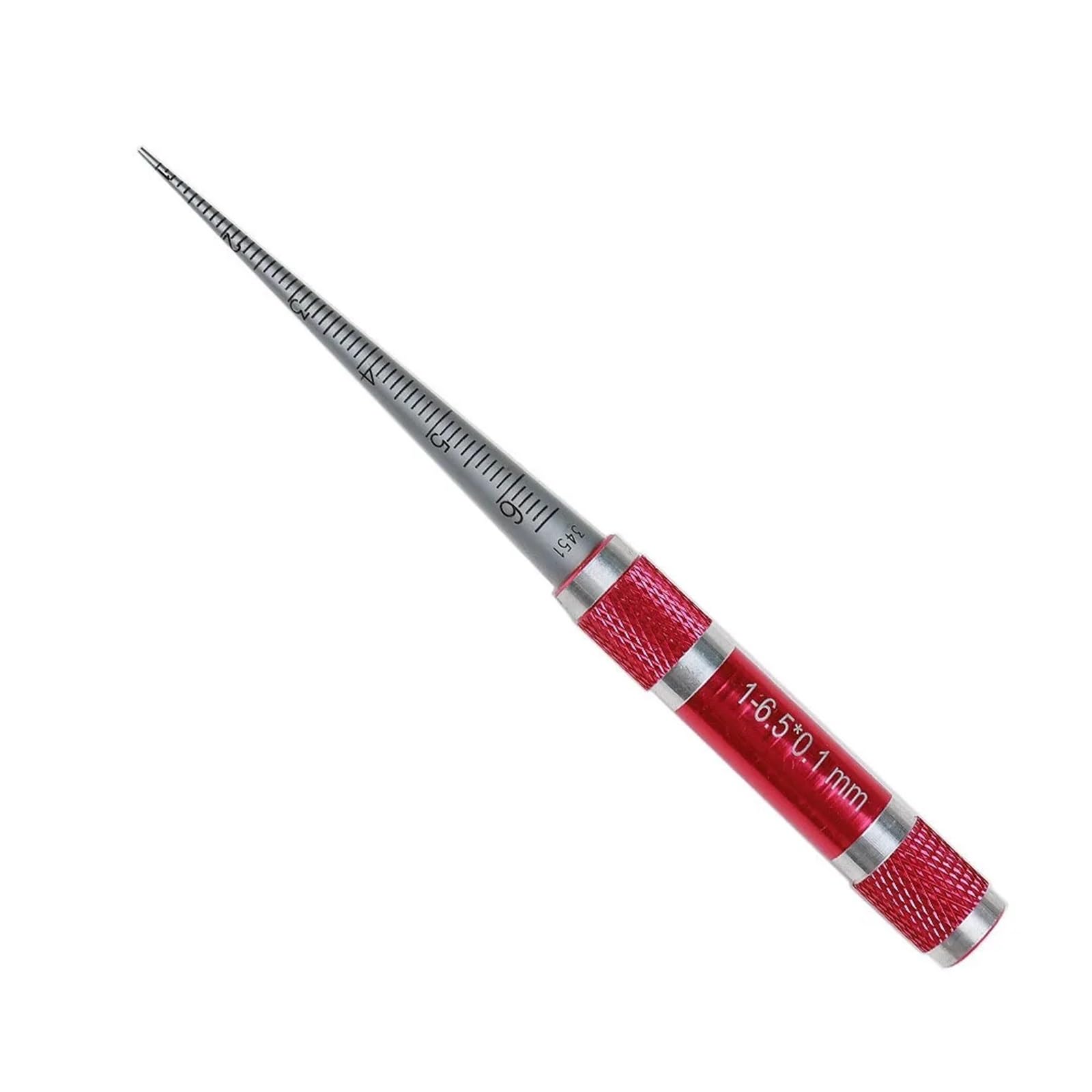 Feeler Gauges, High Precision Feeler Gauges Accurate Hole Inspection Welding Taper Gauge Clear Scale Conical Measuring Tool(1-6.5mm)