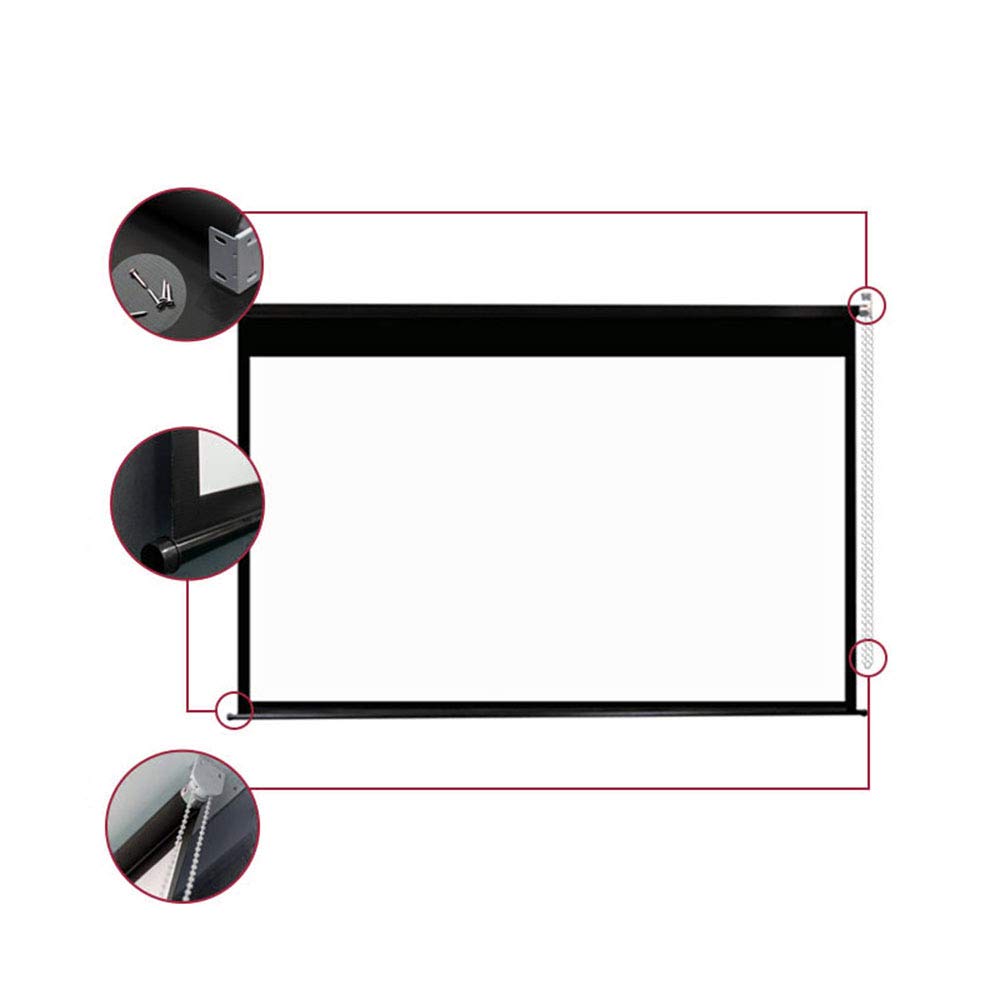 Telo Da Proiezione/4: 3 HD Portatile/60 Pollici a Parete Schermo Proiezione/Adatto per Home Theater,Uffici Scolastici,Interni Ed esterni/B / 116×87cm