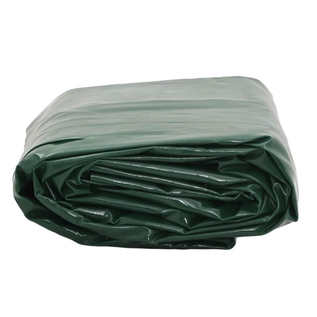 Telone verde rivestito in PVC, 4 x 8 m, 650 g/m², resistente alle intemperie, con occhielli, protezione per mobili da giardino, rimorchi, auto, barca, bicicletta, inverno, resistente ai raggi