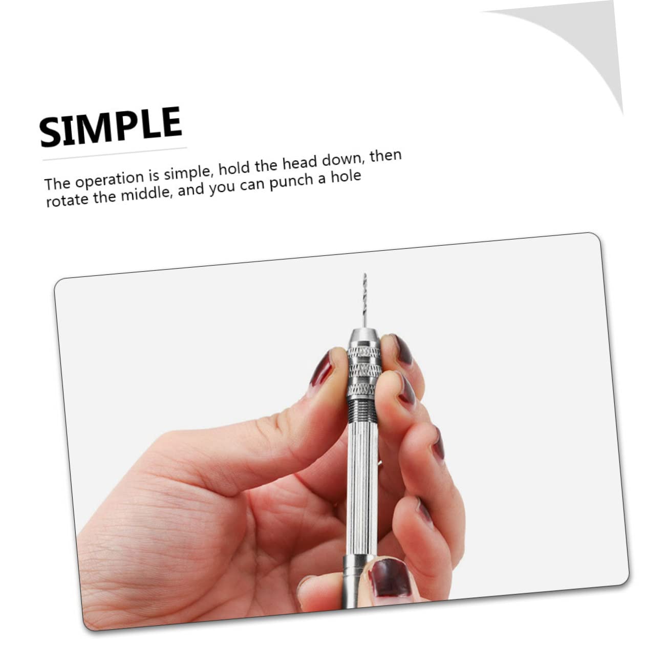 Mikikit 4sets Hand Drill for Wood Plastic Walnut Model Manual Drill Tool Precision Diy Tools Set 3pcs*4