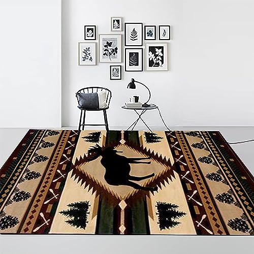 Deer-Area-Rug-3x4ft-Wild-Animal-Plant-Print-Rug-Western-Style-Rustic-Rug-for-Living-Room-Indoor-Non-Slip-Washable-RugsCarpet-for-Bedroom-Living-Room-Kitchen Deer Area Rug 3x4ft Wild Animal Plant Print Rug Western Style Rustic Rug for Living Room Indoor Non Slip Washable RugsCarpet for Bedroom Living Room Kitchen
