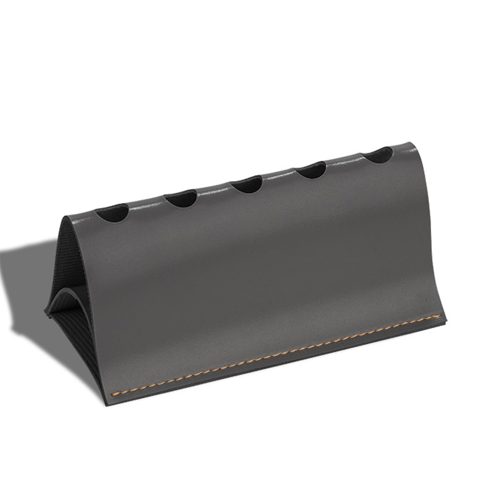 Nucelit Sophisticated Triangular PU Leather Desktop Organizers for Pen Markers Stationery Fit Any Workspaces Leather Pen Holders