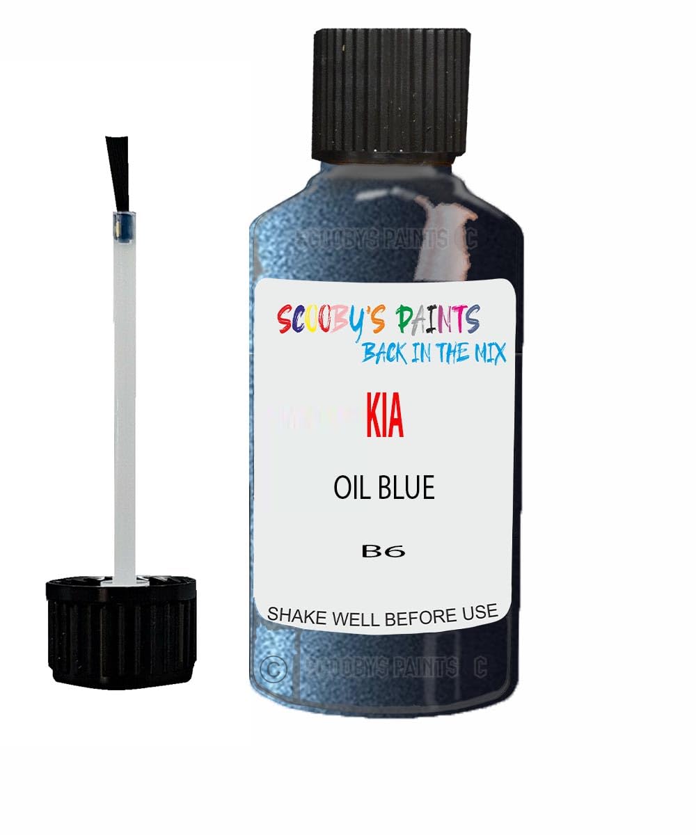 Scoobys Paints Back In The Mix Oil Blue Touch Up Paint For Kia B6 Metallic