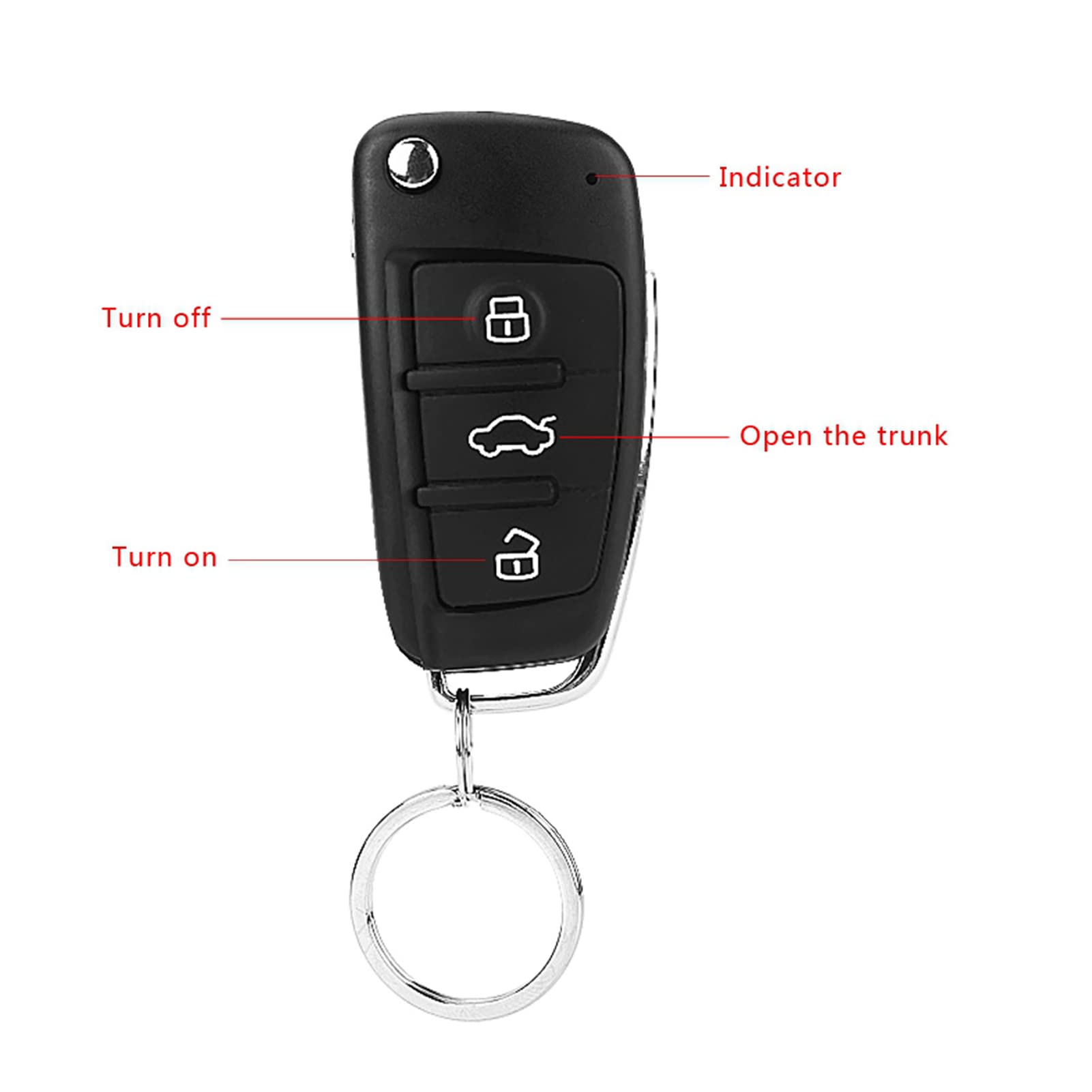 Verrouillage Centralisé de Voiture, Système d'entrée sans Clé Universelle de Serrure Centrale de Voiture avec Le Kit de Télécommande de Dégagement de Coffre,système d'alarme de Voiture