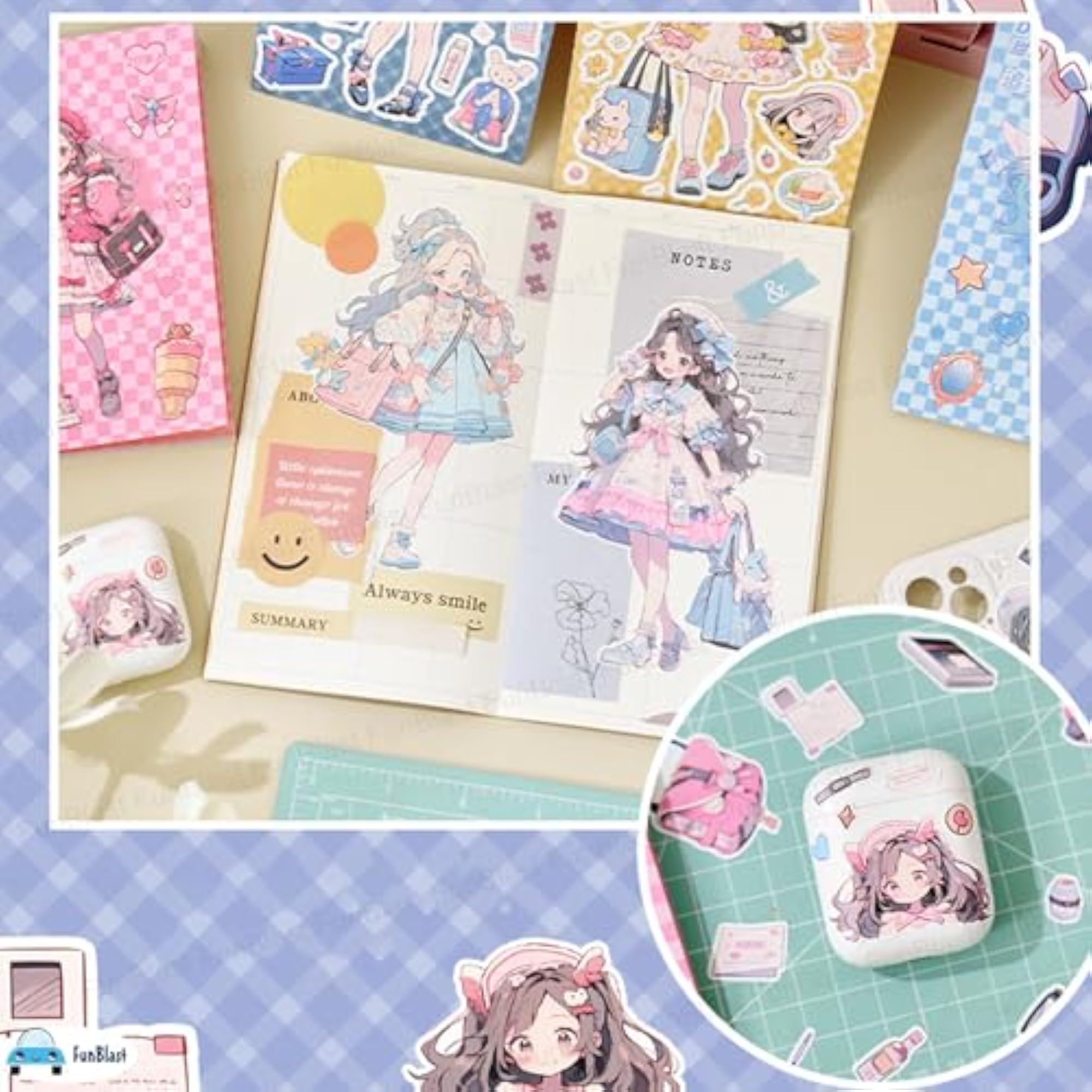 Kawaii Stickers Book, 20 Sheets/400 Stickers, Japanese Style