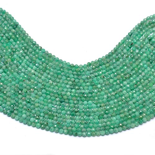 Émeraude verte naturelle en perles de 2mm pour réparer et personnaliser les bijoux fins