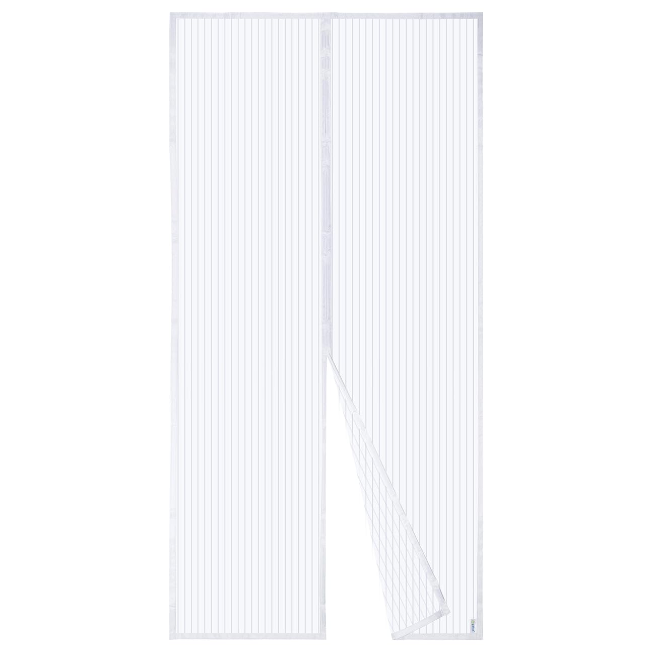 Apalus Zanzariera con Magneti per Porte, 120x240CM - Rete Fine, Tenda Totalmente Magnetica, si Chiude da Sola - Non Accorciabile (Bianco)