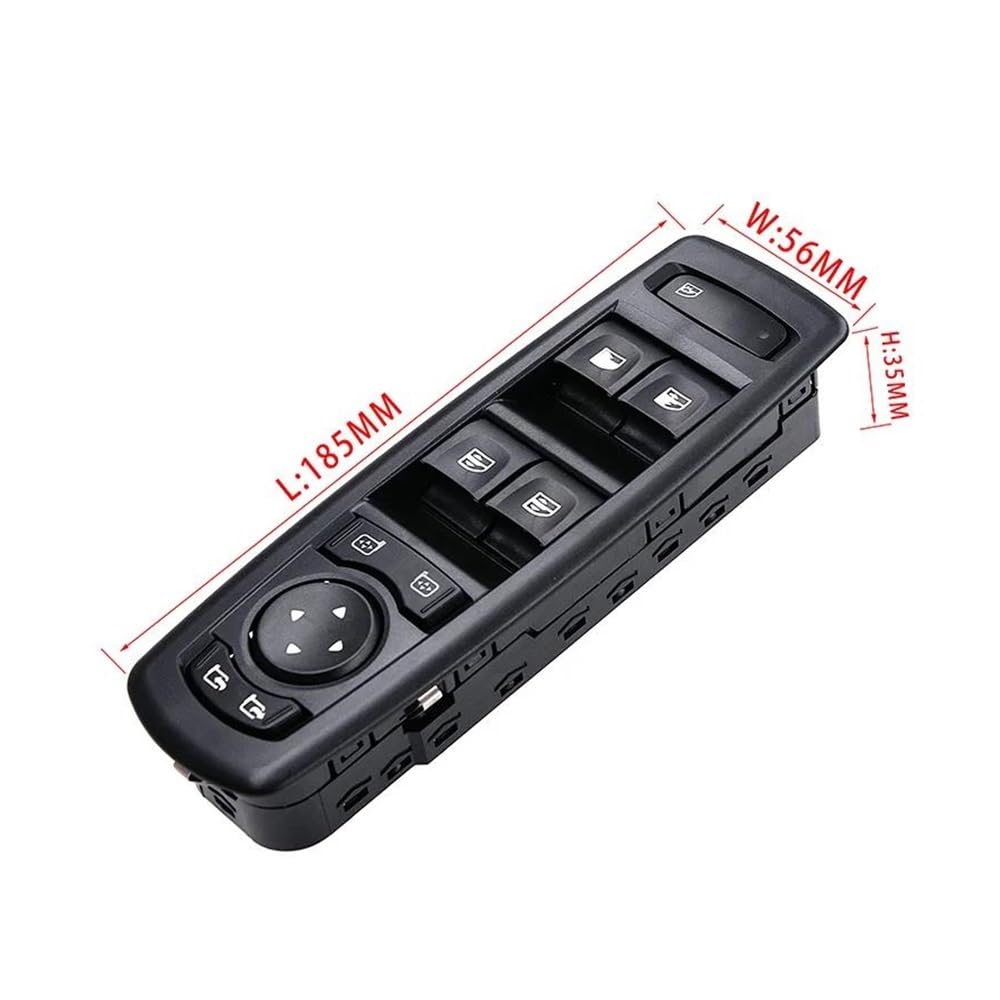 Elektryczny przełącznik podnośnika szyb do Ford Fluence, Megane 3 i Laguna 3 (modele 2008-2016) - Numer części: 254000015R / 25400-0015R - strona kierowcy (po lewej stronie)