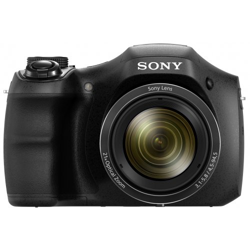 Image of Sony Cyber-Shot DSC-H100 /BC 16.1MP Point and Shoot Camera (Black) with 21x Optical Zoom, Camera Case