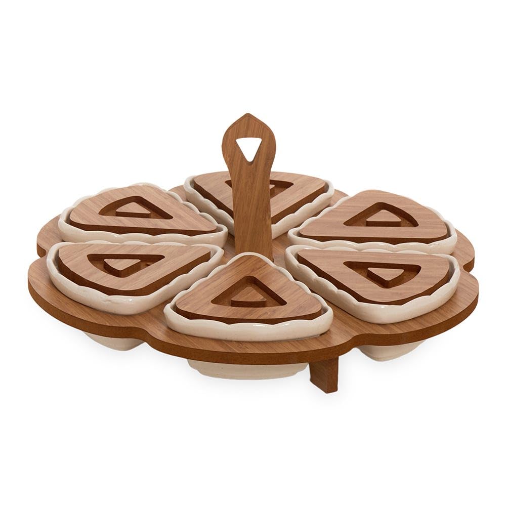 homes r us هومز أر أسMica 6-Piece B eakfast Set, Natu al & White