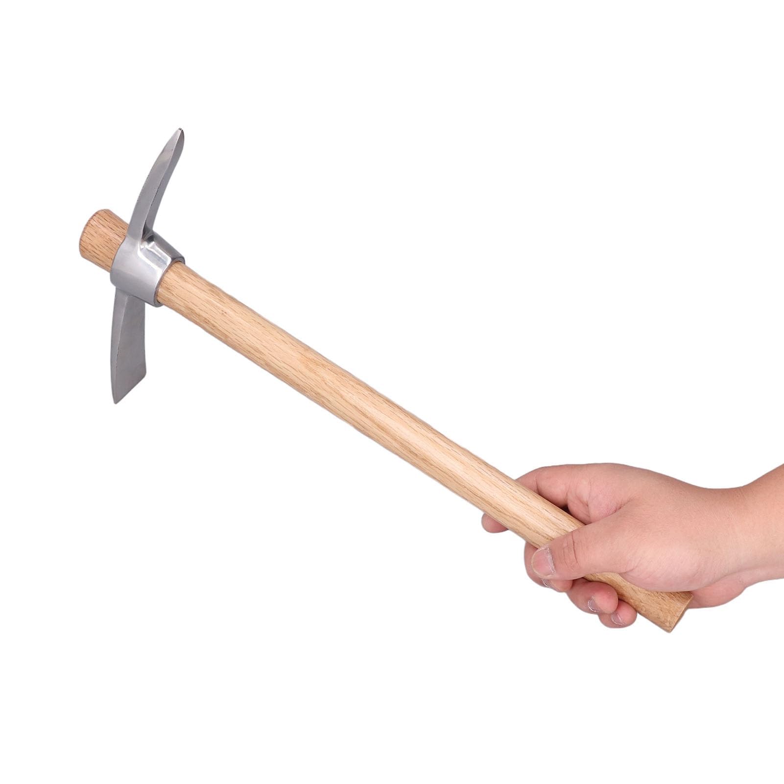 Kreuzhacke 45 cm Edelstahl Gesteinsfleck Pickaxes Spitzhacke Doppelhacke Mattock Hacke mit Holzgriff, Pick Axt Handwerkzeug zum Transplantieren der Pflanzung des Lösens von Boden
