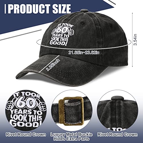 5 Pcs 50/60/70/80Th Birthday Gifts For Men, Include Birthday Baseball Cap Coffee Tumbler Cup Socks Keychain Gifts Idea (60Th) #TOP1