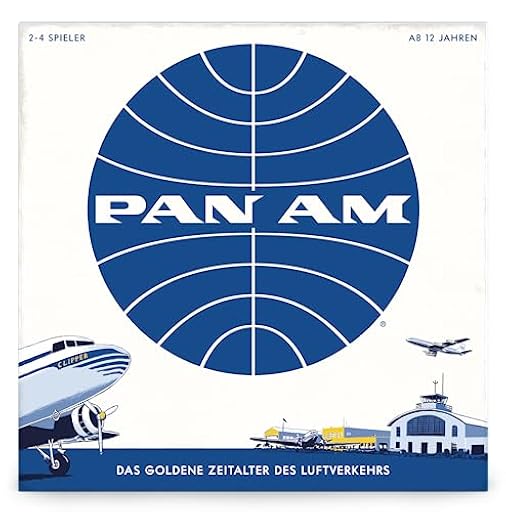 Pan Am Divertido Juego de Mesa de Estrategia para Toda la Familia - Idioma Alemán - Incluye 52 Miniaturas de Aviones de 4 Épocas Distintas de Compañías Aéreas (Edades 12+) Ideal para 2-4 Jugadores | Ya disponible en tu tienda friki favorita! En mundofriki.es!
