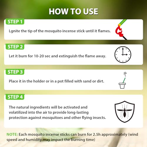 Mosquito-Repellent-12-PCS-Thicker-Natural-Citronella-Oil-Incense-Sticks-25H-Protection-for-Indoor-Home-Plant-Based-Bug-Insect-Barrier-for-Outdoor-Patio-Yard-Garden-Camping-Fishing