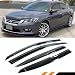 Cuztom Tuning Fits for 2013-2017 9TH Gen Honda Accord 4 Door Sedan Smoked Window Sun Visor Rain Guard Set