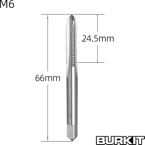 Vista 2 de Burkit M6 X 1 Juego de grifo y troquel, M6 x 1.0 Macho de rosca de máquina y troquel redondo mano derecha
