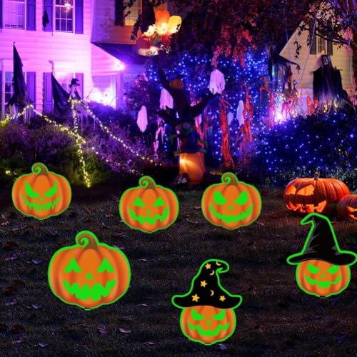 Décoration de jardin phosphorescente Halloween étanche pour allée extérieure - 7