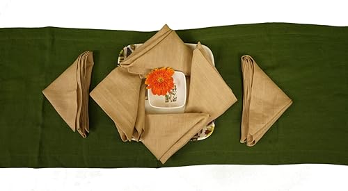 Roch Linen Pure Linen - Juego de 6 paños de cocina (14 x 22 pulgadas), 100% lino francés lavado a piedra para mayor suavidad y durabilidad hecho a