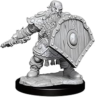 Vista 5 de D&D Frameworks: Dwarf Fighter Male - Sin pintar y sin ensamblar