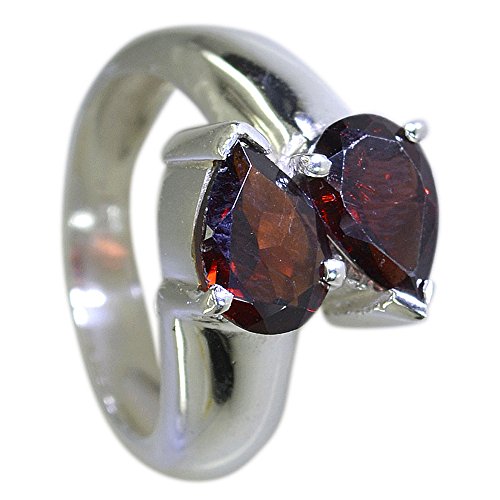 Bague grenat naturel poire en argent 925, finissez-en avec les bijoux ternes qui irritent la peau