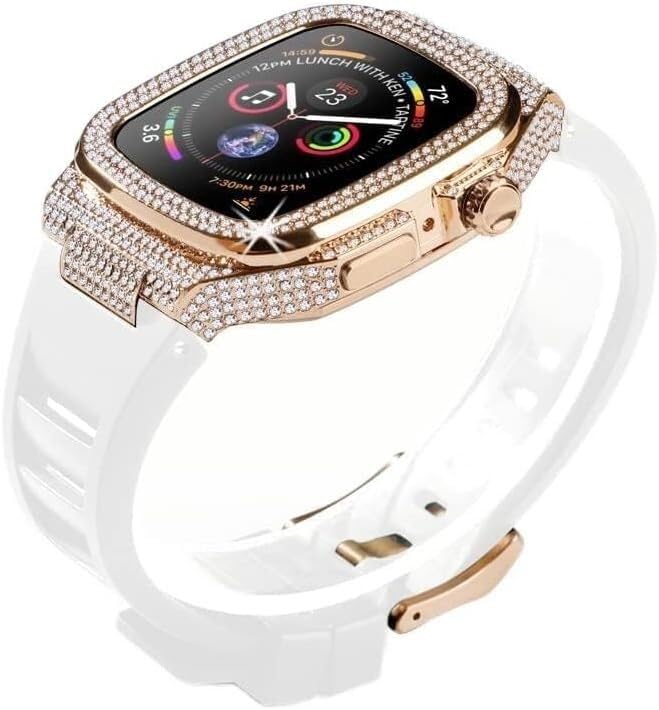 Bracelet montre Apple Watch en caoutchouc et métal pour le sport