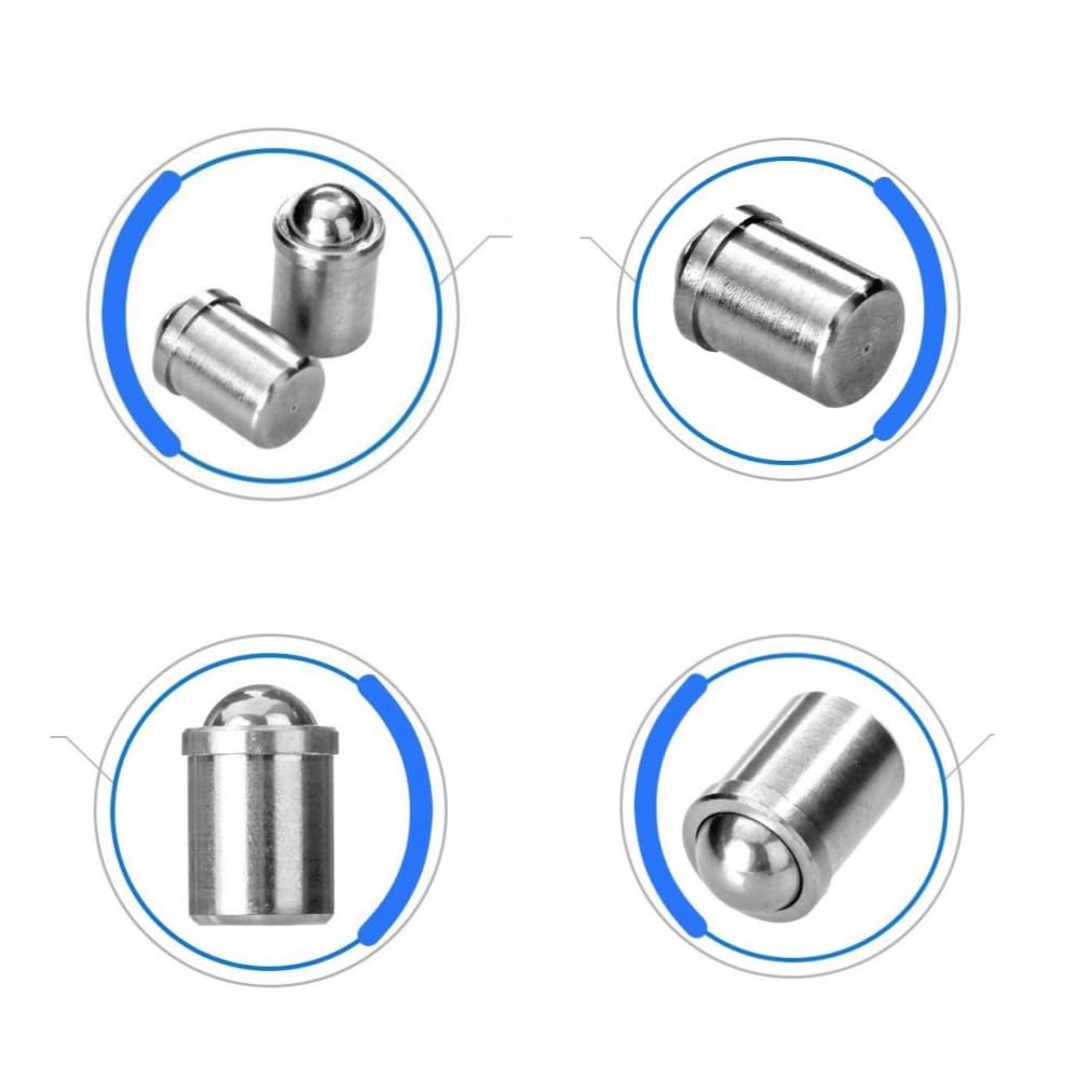 50-Pcs Ball spring plungers made of 303 Stainless steel,Ball Point Spring Plunger,Spring Ball Bearing Door Catch,Fit Ball Point Spring Smooth Plunger (D3x4)