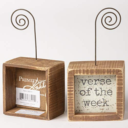 Primitives-by-Kathy-38511-Inset-Photo-Holder-Block-3×3-Verse-of-The-Week Primitives by Kathy 38511 Inset Photo Holder Block 3×3 Verse of The Week