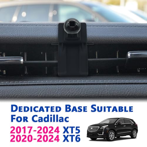 JOCUNDLY Car Phone Mount 2017-2024 Cadillac XT5 and 2020-2024 XT6 [Thick Case Friendly] Mobile Phone Holder Cell Navigation Bracket Air Vent Auto Accessories Cradles, All Phones