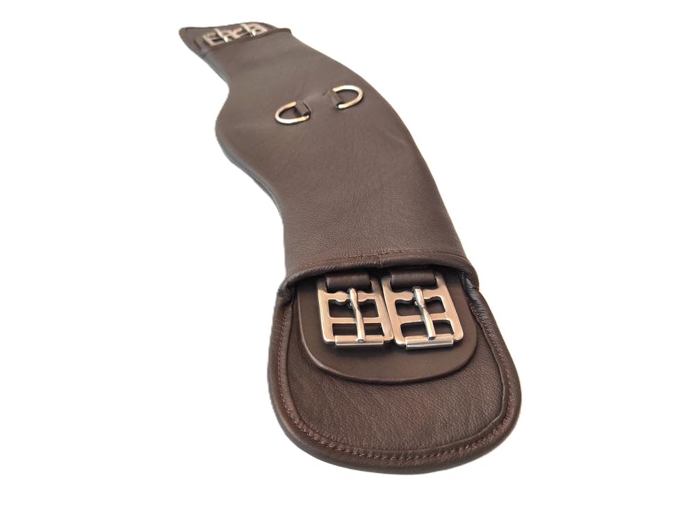 Nappa Leder Mondgurt Kurzgurt Flow Anatomic gepolstert Größe Braun 55 cm