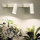 Occolia Plant Grow Lights with Track Ceiling Growing Lights for Indoor Plants Growing with Adjustable Beam Angle Spotlight Plant Growing Lamps with On/Off Switch Hanging Grow Light (White 2-Light)