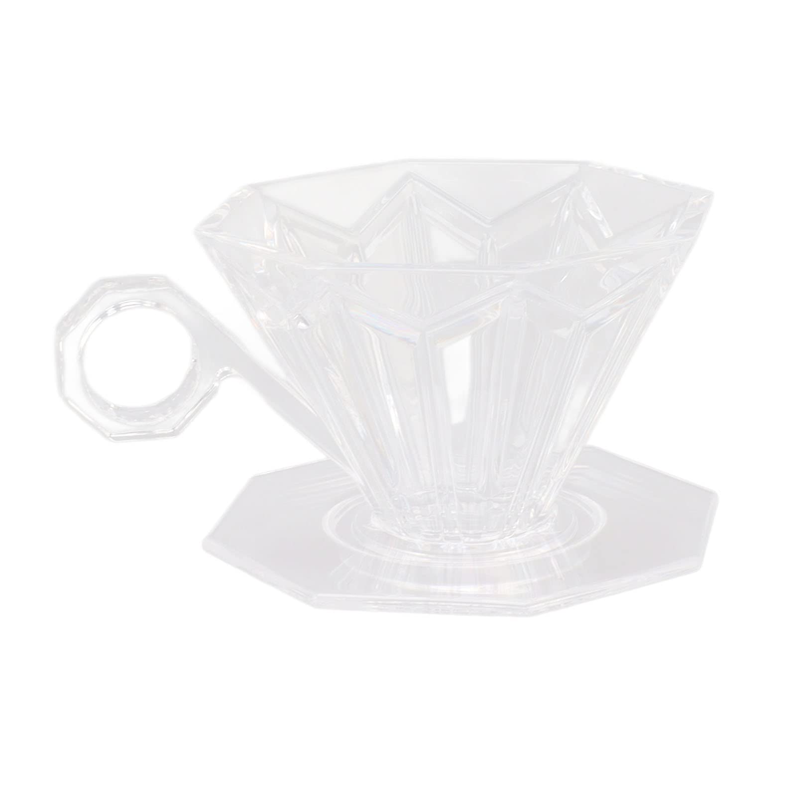 Pour Over Coffee Dripper Resin Coffee Maker with Ergonomic Handle Hand Drip Coffee Brewing Filter Cone Cup Portable