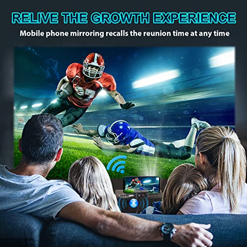 Image of JIMTAB 2025 M22 Pro Native 1080P WiFi Video Projector with Bluetooth, Game Portable Indoor 5G Projector Support AV,VGA,USB,HDMI Compatible with Xbox,Laptop,iPhone and Android (M22 Pro)