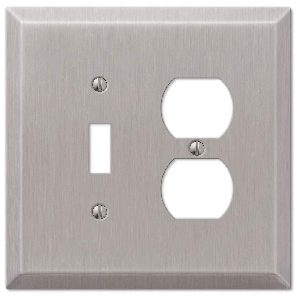 Photo 1 of Colester Direct Brushed Satin Nickel Wall Plate (Outlet/Toggle)