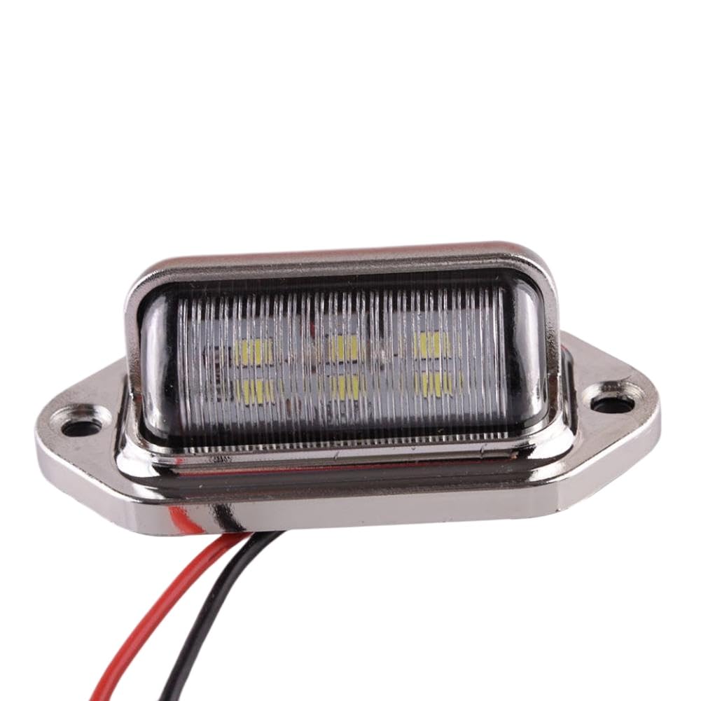 Luce di cortesia a LED per ponte 4 pezzi Luce targa di poppa impermeabile Luce targa 12V 24V Compatibile con rimorchio per barche marine Auto moto