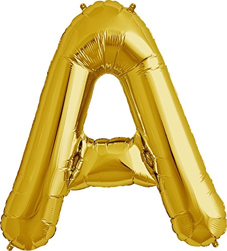 FUNXGO Folienballon Buchstaben Gold - XXL 100CM - Groß Luftballon für Geburtstag Party Hochzeit deko - jga deko frauen - Buchstaben deko Helium Balloon - Luftballons Buchstaben - Ballon Gold A